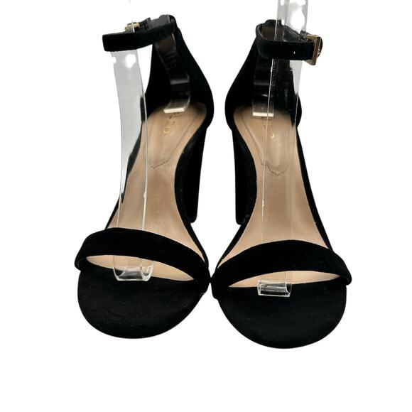 ALDO Black Suede‎ Ankle Strap High Heel Sandals Evening Party Shoes Size 6 - Picture 3 of 9
